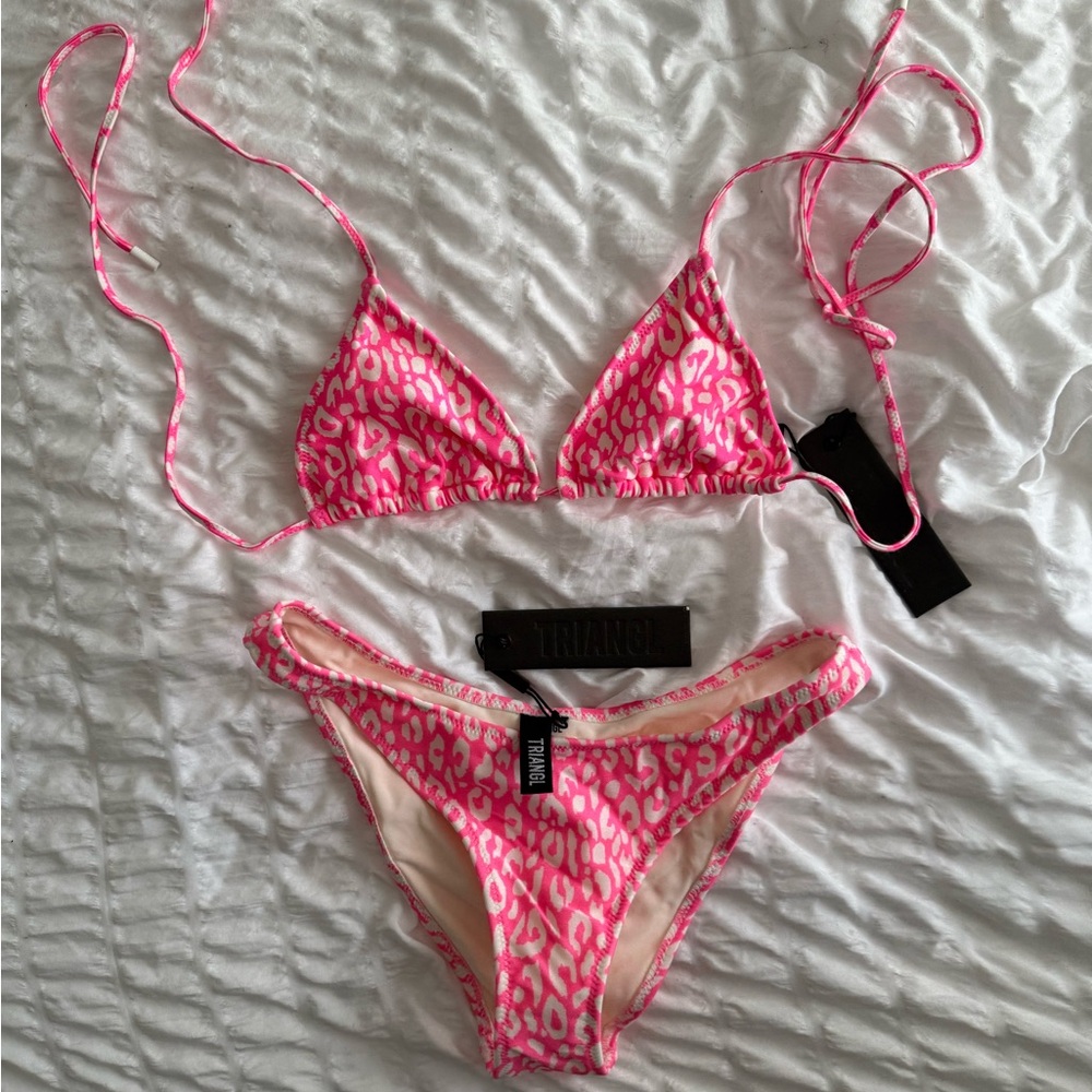 Triangl Swimwear Pink Leopard Bikini